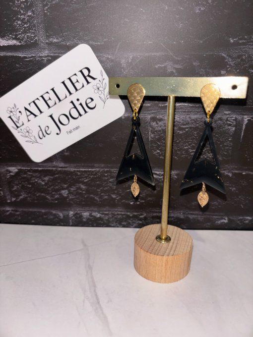 Boucles d'oreilles "Ébène"